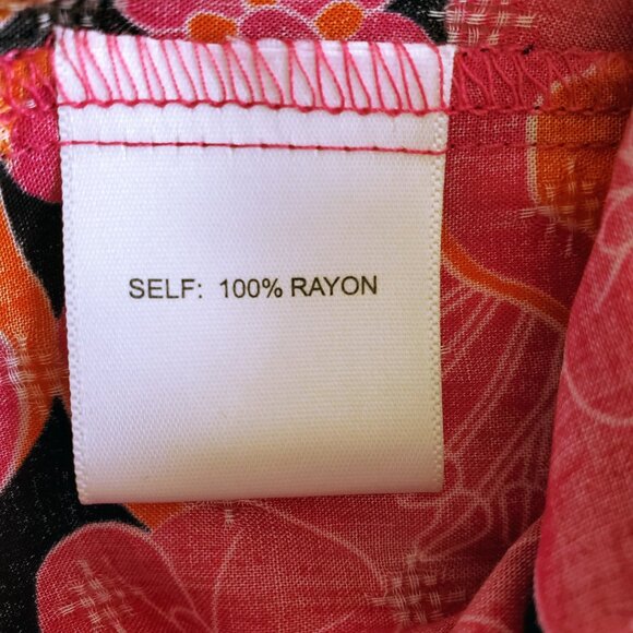 Rose & Olive Top and Pants Set Bright Magenta Floral Print Lightweight Size S - Picture 8 of 16